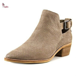 Dolce Vita Cowgirl Perforated Buckle Zip Ankle Western Botties